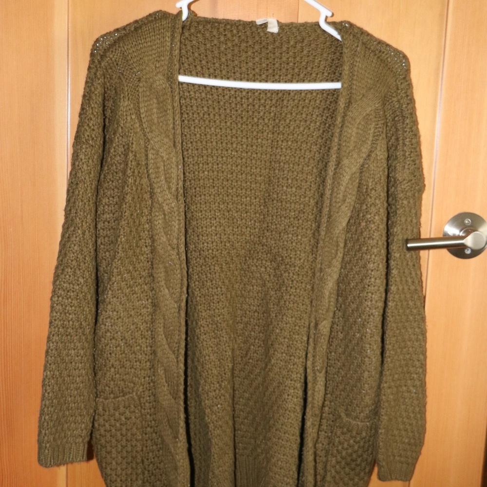 Roolee Boutique Olive Knit Cardigan